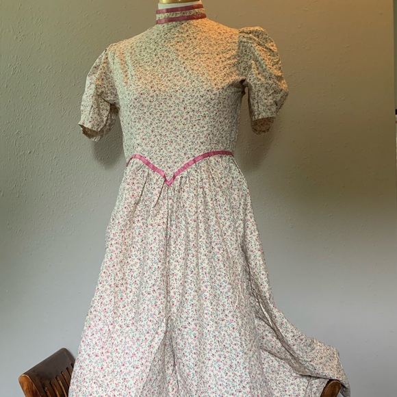 Vintage Dresses & Skirts - Floral cottagecore prairie dress quick change VTG